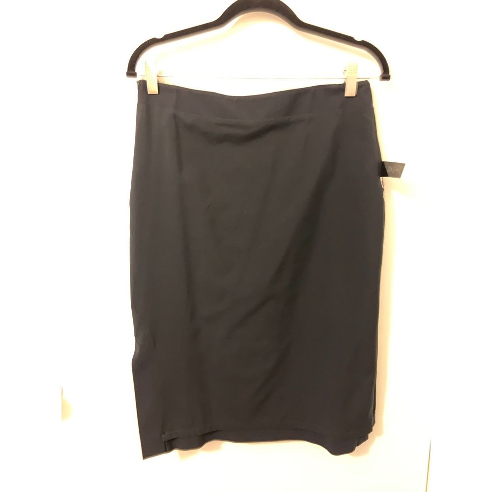 Ann Taylor Pencil Skirt Blue Size 6 Side Slit - Picture 6 of 11